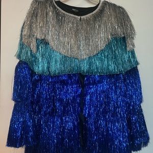 Nasty Gal Fringe Jacket NWT
